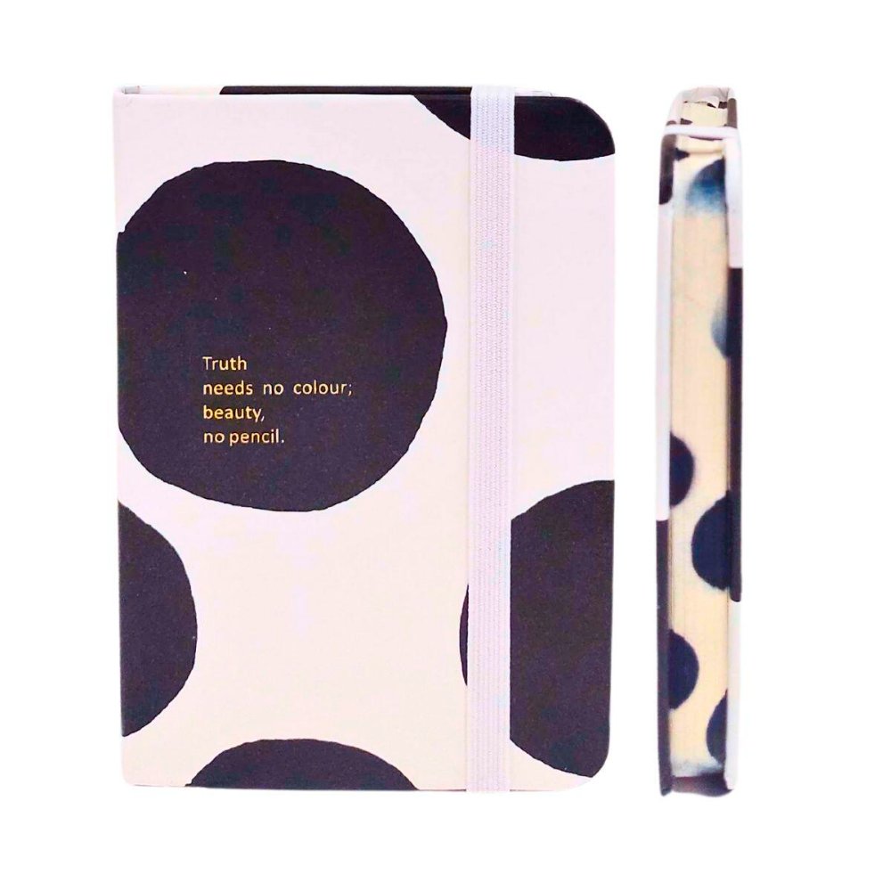 Libreta A7 Blanco y negro 80 hojas LISAS