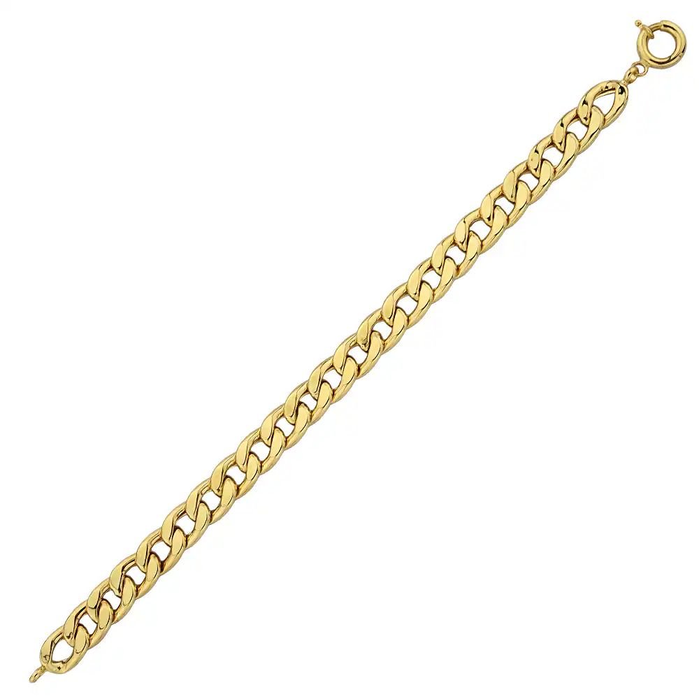 Pulsera Groumet hombre Acero Dorado