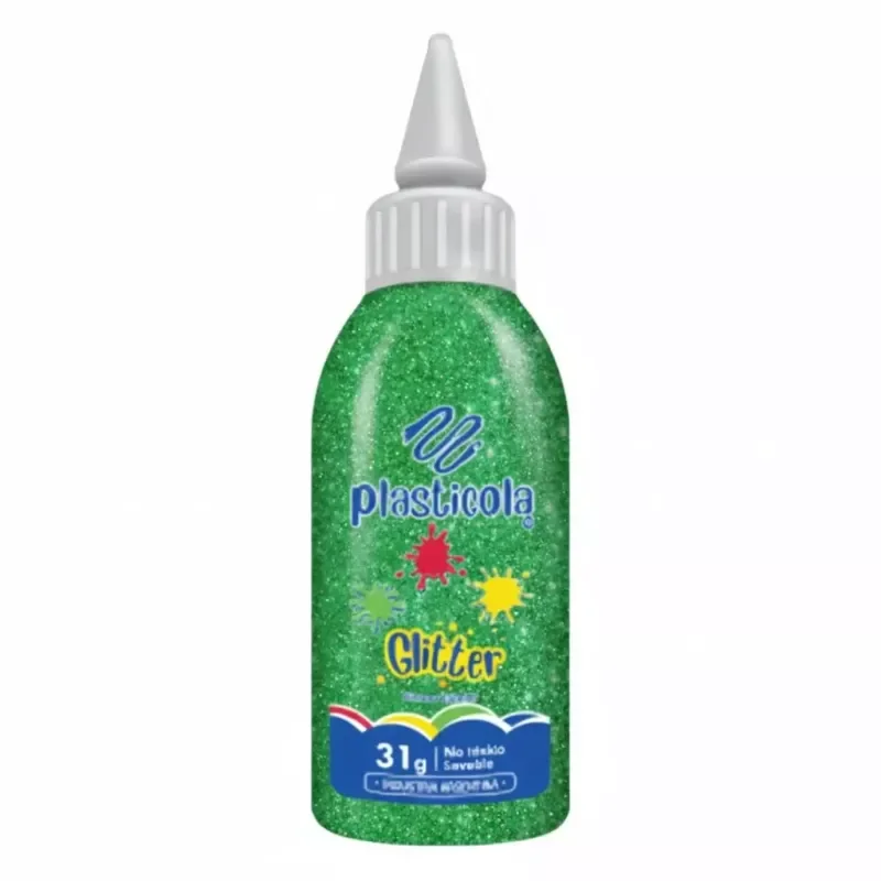 Plasticola glitter VERDE 31g