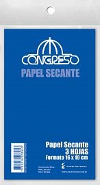 Congreso papel secante 16x10cm 3 Hojas