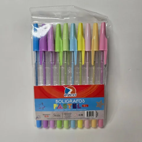Ezco lapiceras pastel 10u