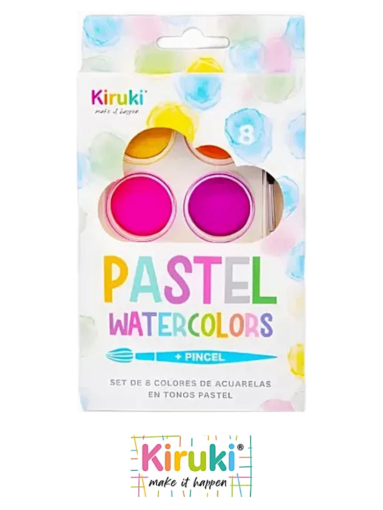 Acuarelas pastel Kiruki x8