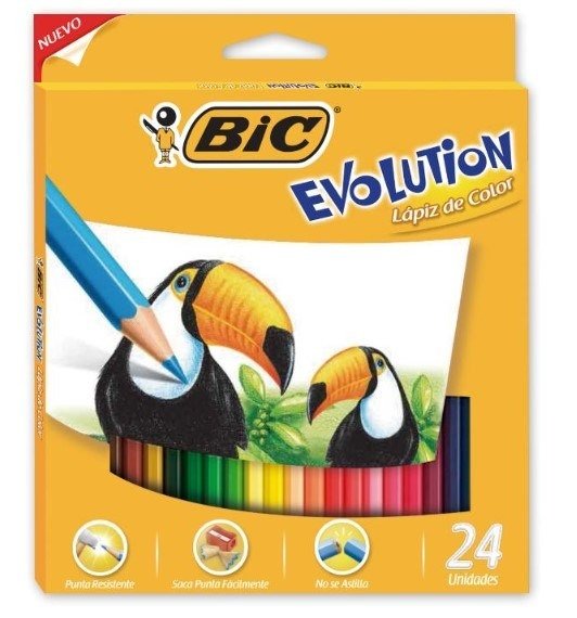 Bic evolution lapices de colores x24