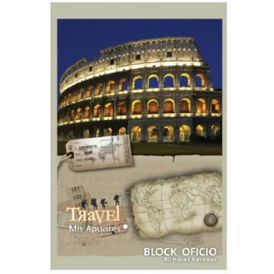 Bloc OFICIO 80 hojas cuadriculadas TRAVEL