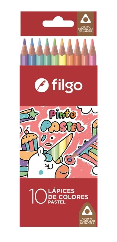 Filgo lapices de colores pinto PASTEL x10