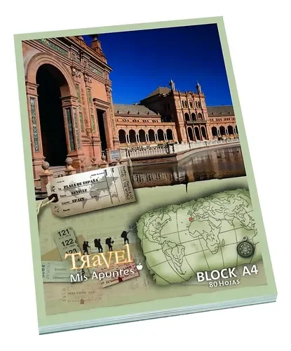 Bloc A4 80 hojas rayadas TRAVEL