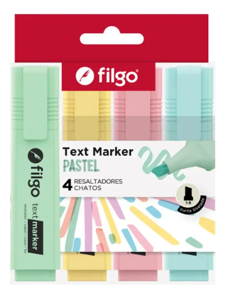 Filgo resaltadores CHATOS x4 PASTEL