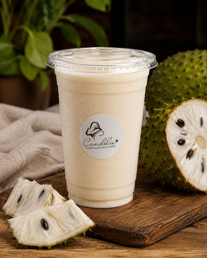 Jugo guanabana en leche