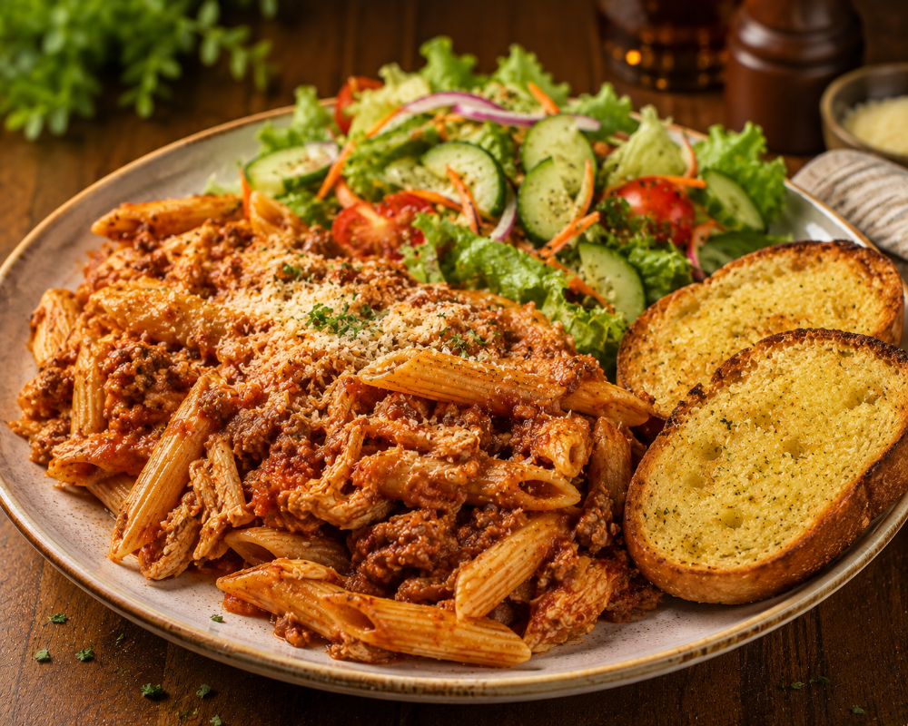 Pasta mixta a la bolognese