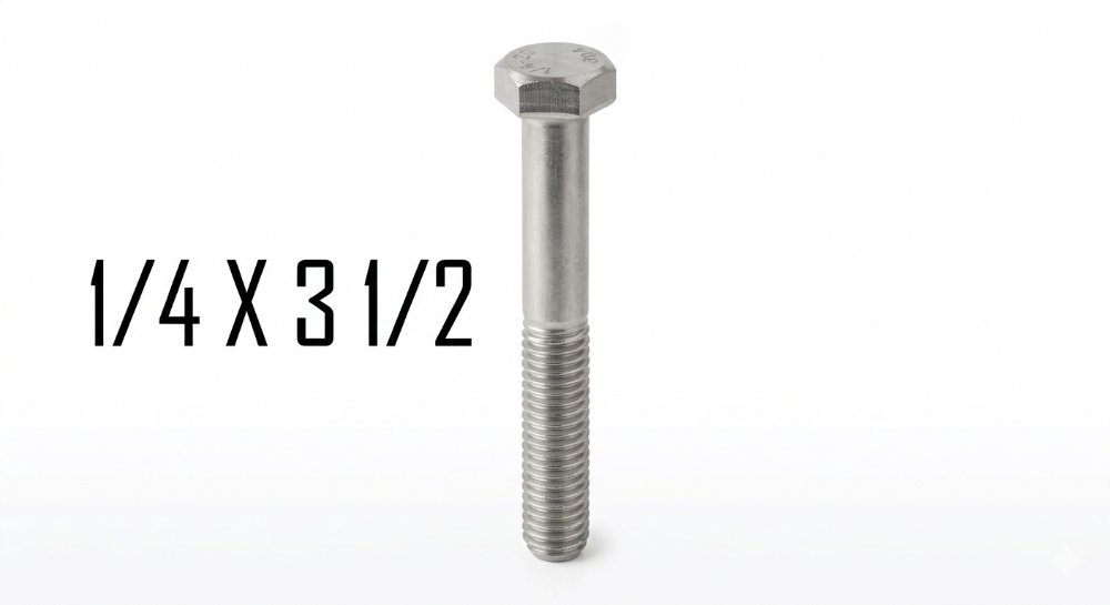 TORNILLO HEXAGONAL 1/4 X 3 1/2 R-O