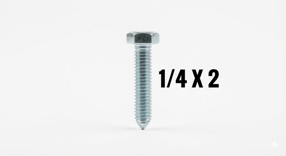TORNILLO HEXAGONAL 1/4 X 2 R-O