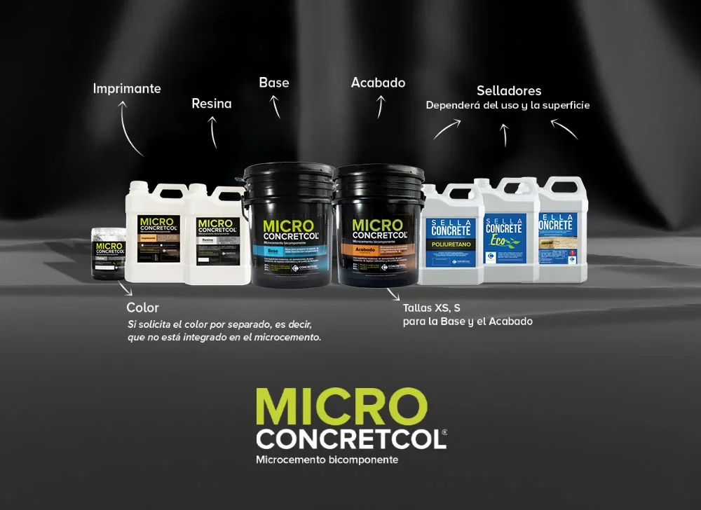 KIT MICROCEMENTO CONCRETCOL X  CUÑETE