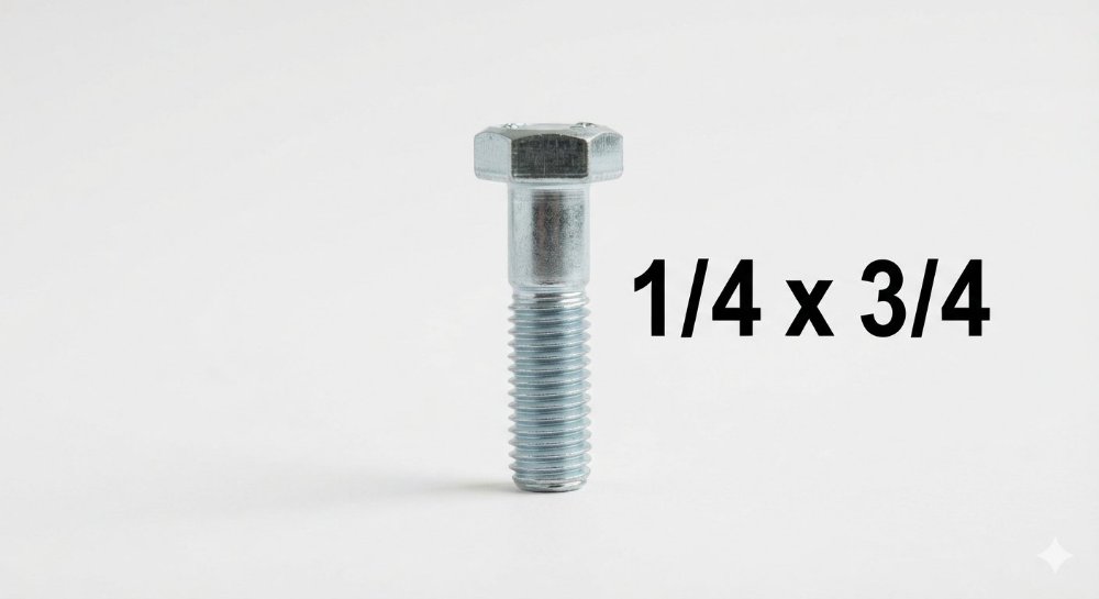 TORNILLO HEXAGONAL 1/4 X 3/4 R-O