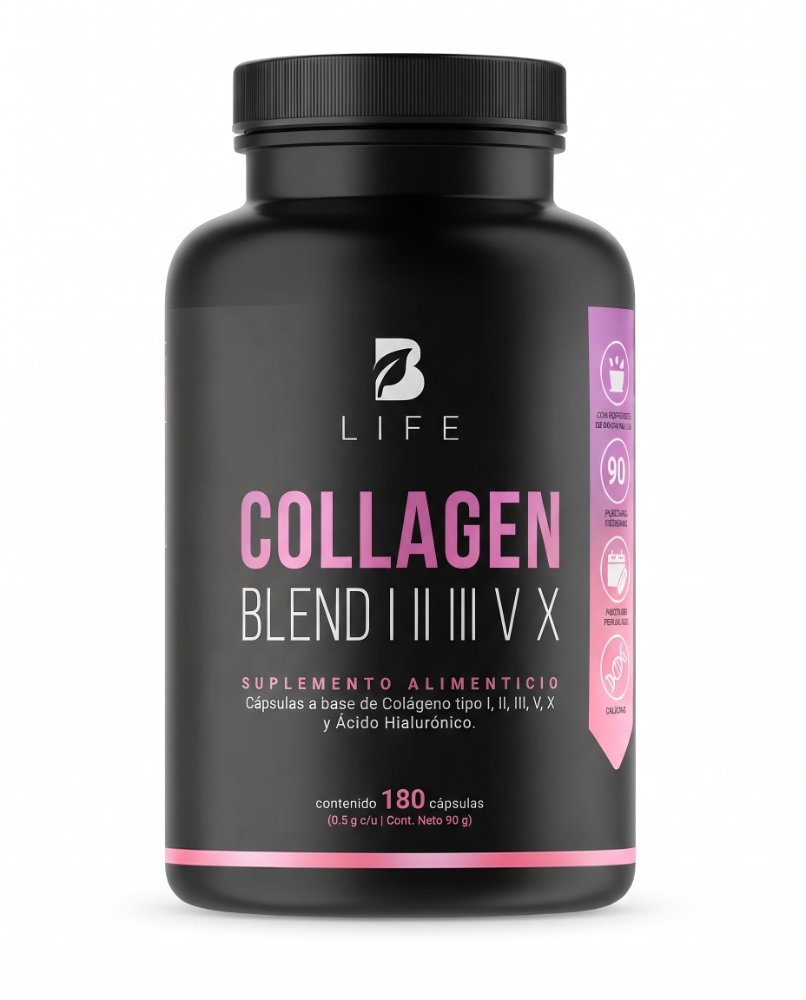 B Life COLLAGEN BLEND I, II, III, V, Y X DE 180 CAPSULAS