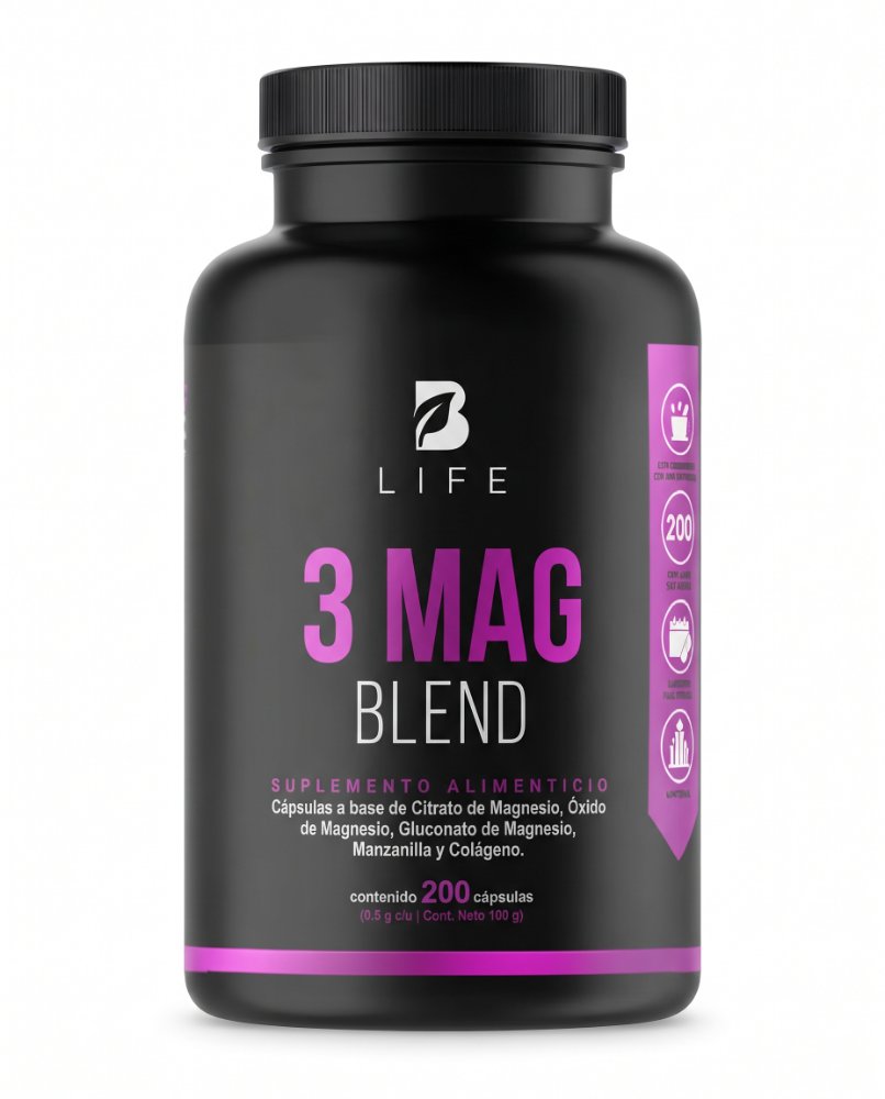 B Life  3 MAG BLEND CAPS 200 CAPSULAS