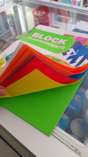 Block iris carta fluorescente