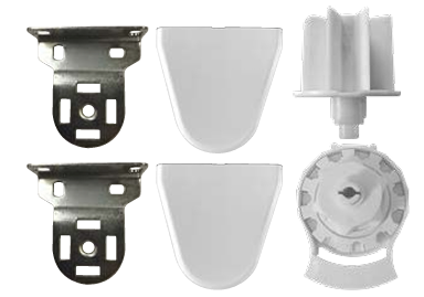 72558 1 MC 1 MT N8  DE 1 1/4"6 VENAS  BLANCO + 2 TAPAS BLANCO Y 2 SOPORTES GALVANIZ