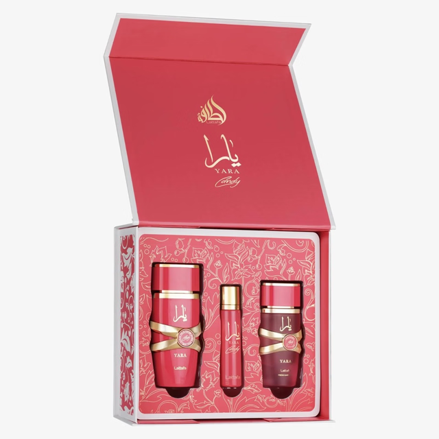 KIT PERFUME YARA CANDY X3 100ML/12ML/50ML