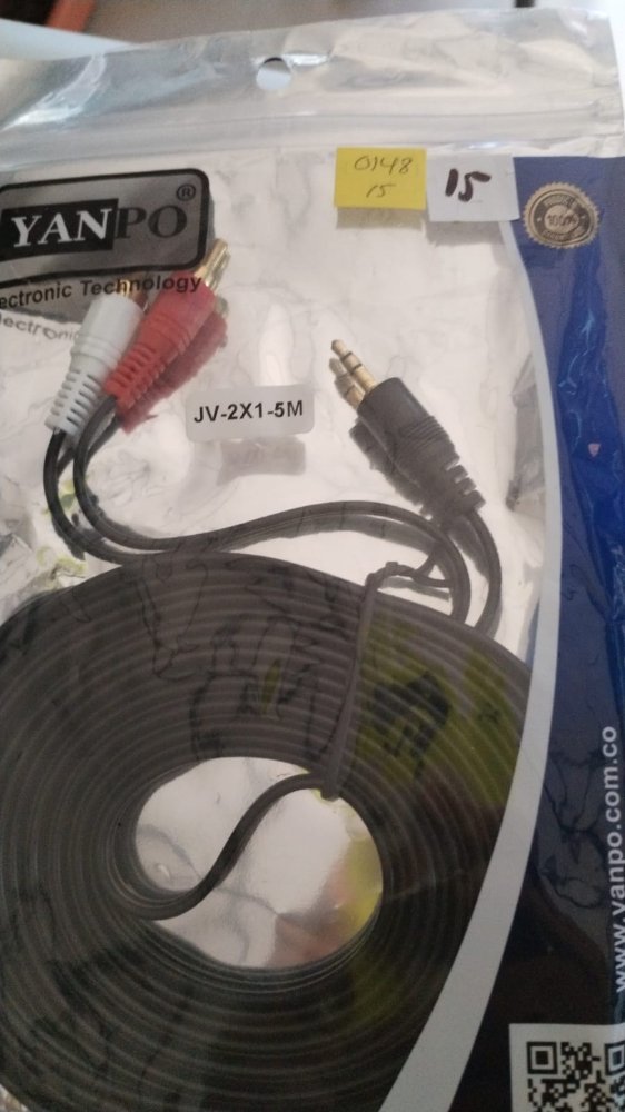 CABLE 2X1 5M NEGRO