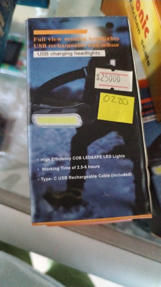 LINTERNA FRENTERA LED CARGA USB