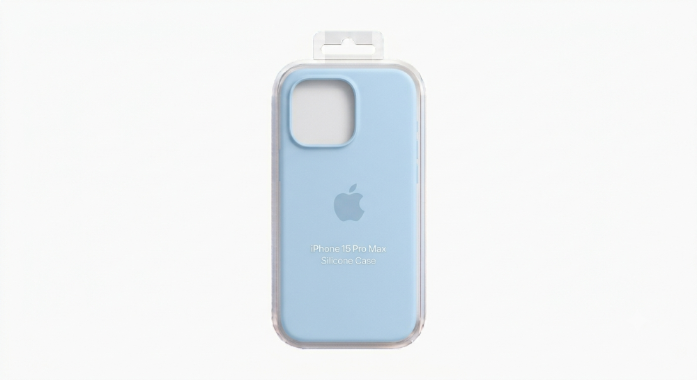 Silicon case 15ProMax Azul bebé