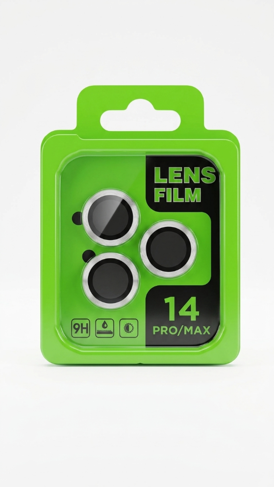 Protector de camara 14ProMax Plateado