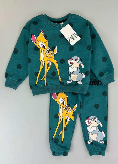 Conjunto infantil Zara #88 - Bambi verde