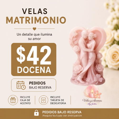 VELA PAREJA CORAZON ROSAL