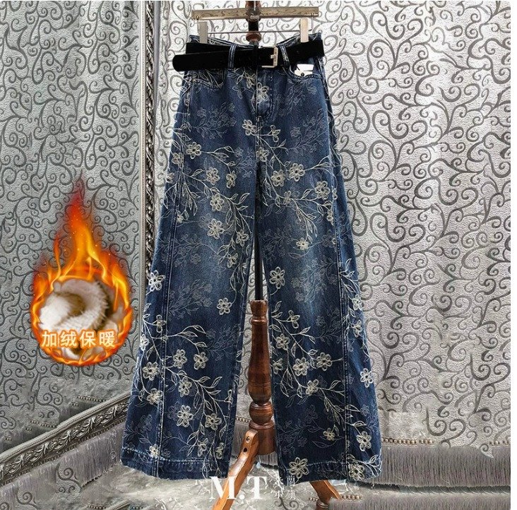 VAQUEROS AZURE RETRO  - ESTAMPADO- COLOR AZUL