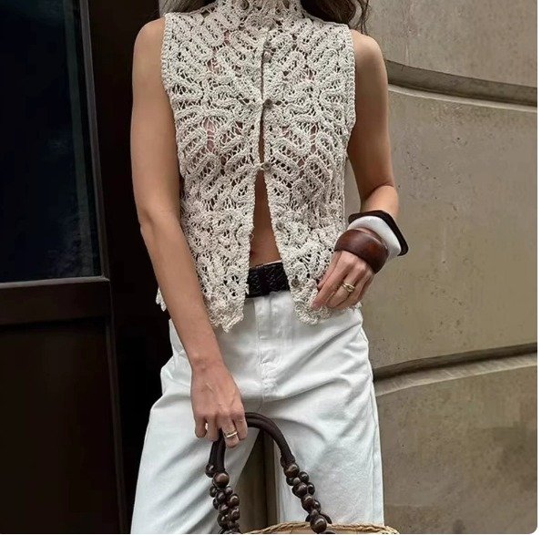 ROPA FEMENINA EUROPEA - CHALECO BLANCO