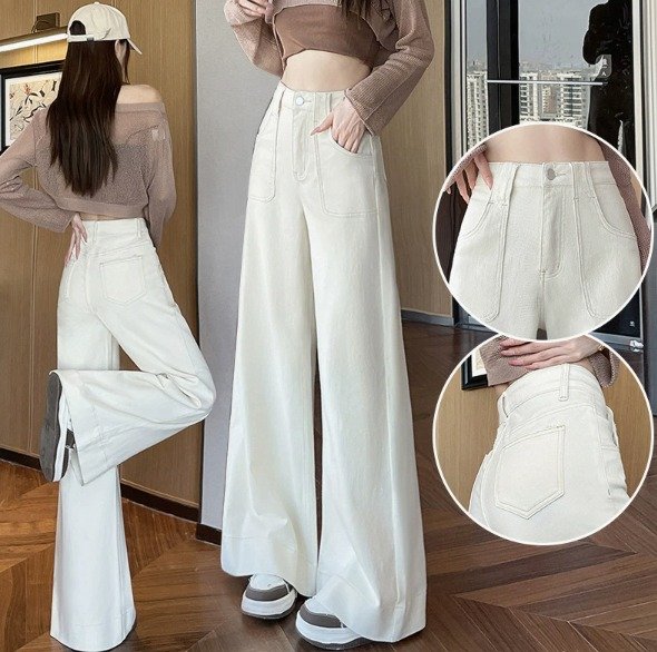 PANTALON JEANS DE MUJER - COLOR BLANCO