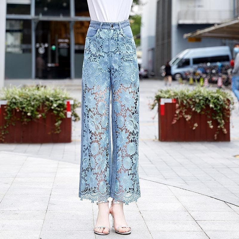 PANTALON CON DISEÑO - COLOR AZUL
