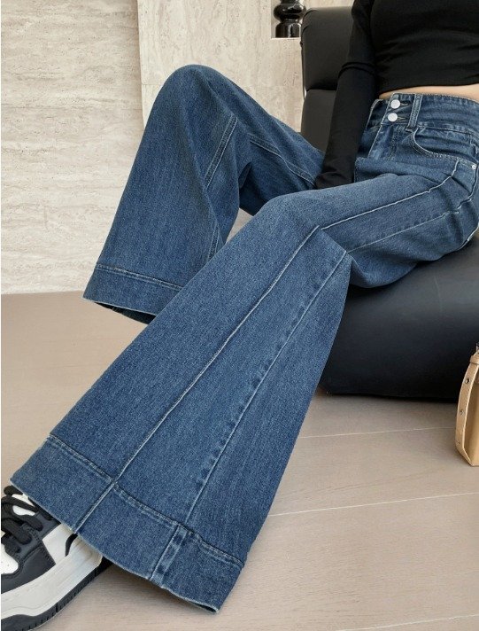PANTALON VAQUERO ACAMPANADO - ESTILO SENCILLO EXTENDIDO