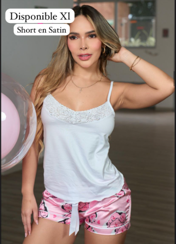 Pijama short satin TALLA XL