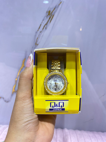 Reloj Q&Q diamantado dama
