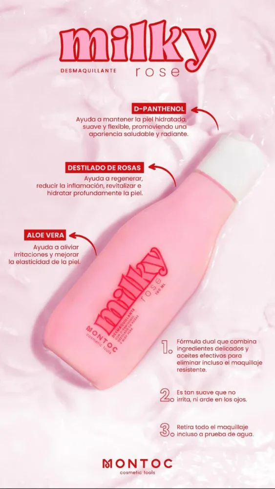 Desmaquillante Bifásico Milky Rose Montoc