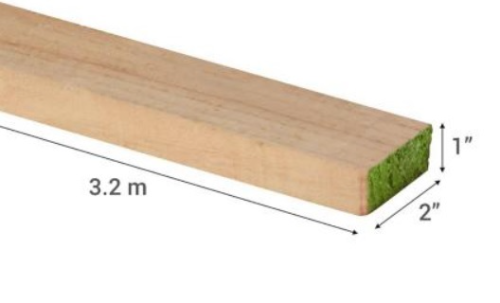 Pino 1x2 Bruto