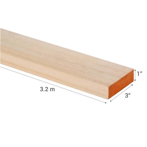 Pino Cepillado 1x3