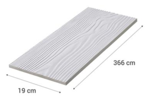 Sidding Fibrocemento 19x3.66