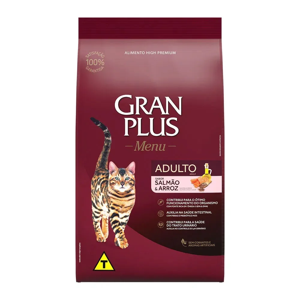 Gran plus menu gato adulto salmon y arroz 1kg