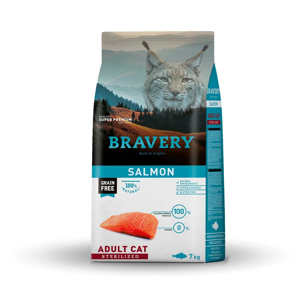 Bravery gato castrado salmon 7kg