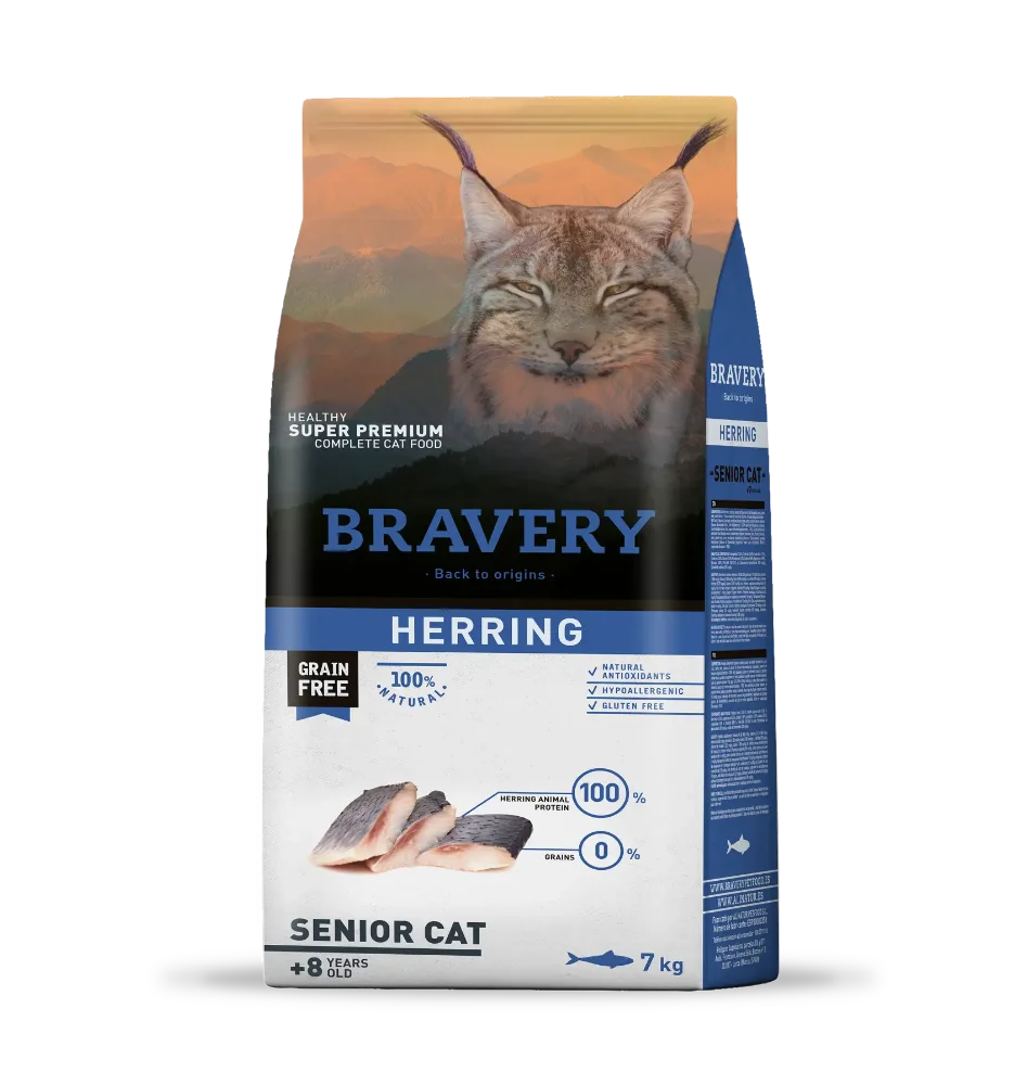 Bravery gato senior arenque 2kg