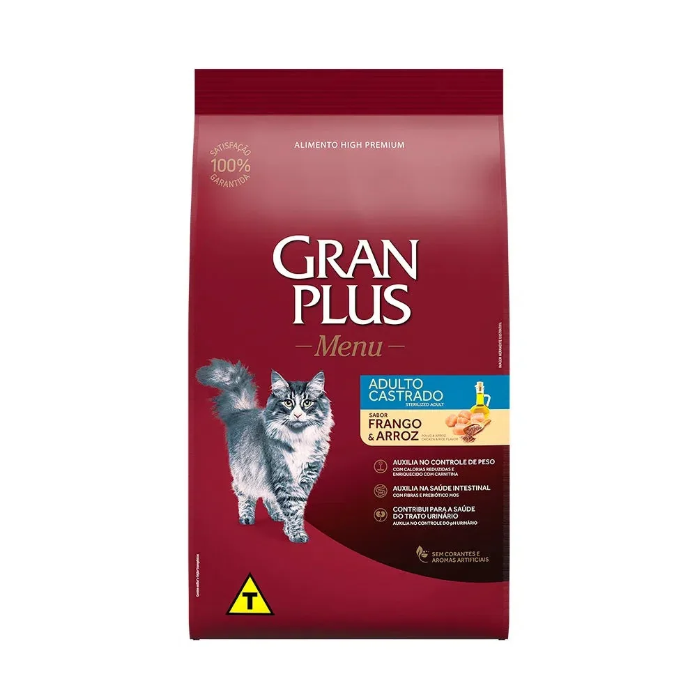 Gran plus menu adulto castrado pollo y arroz 3kg