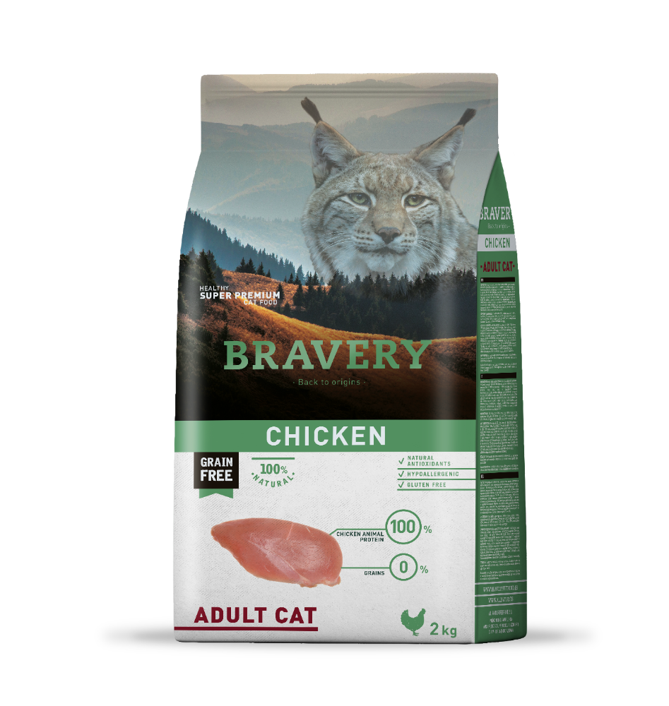 Bravery pollo gato adulto 2kg