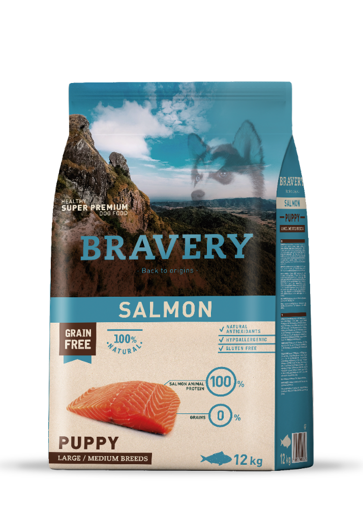 Bravery perro cachorro salmon 12kg
