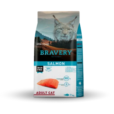 Bravery gato adulto salmon 7kg