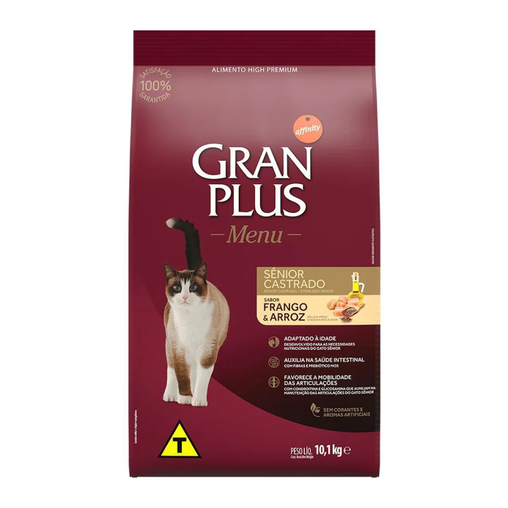 Gran plus menu gato senior castrado pollo y arroz 3kg