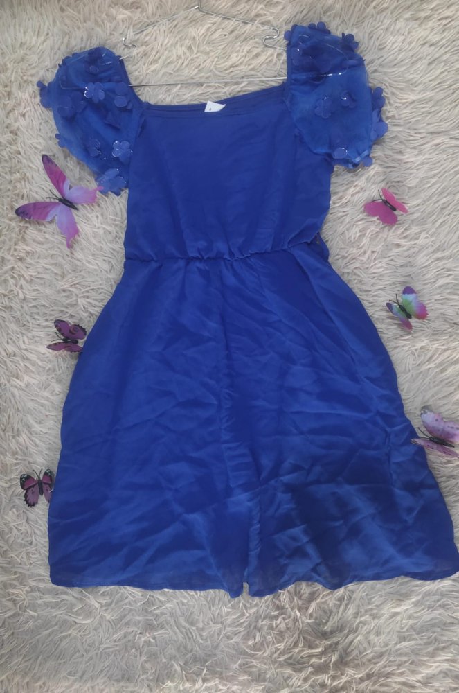34. VESTIDO AZUL FLORES