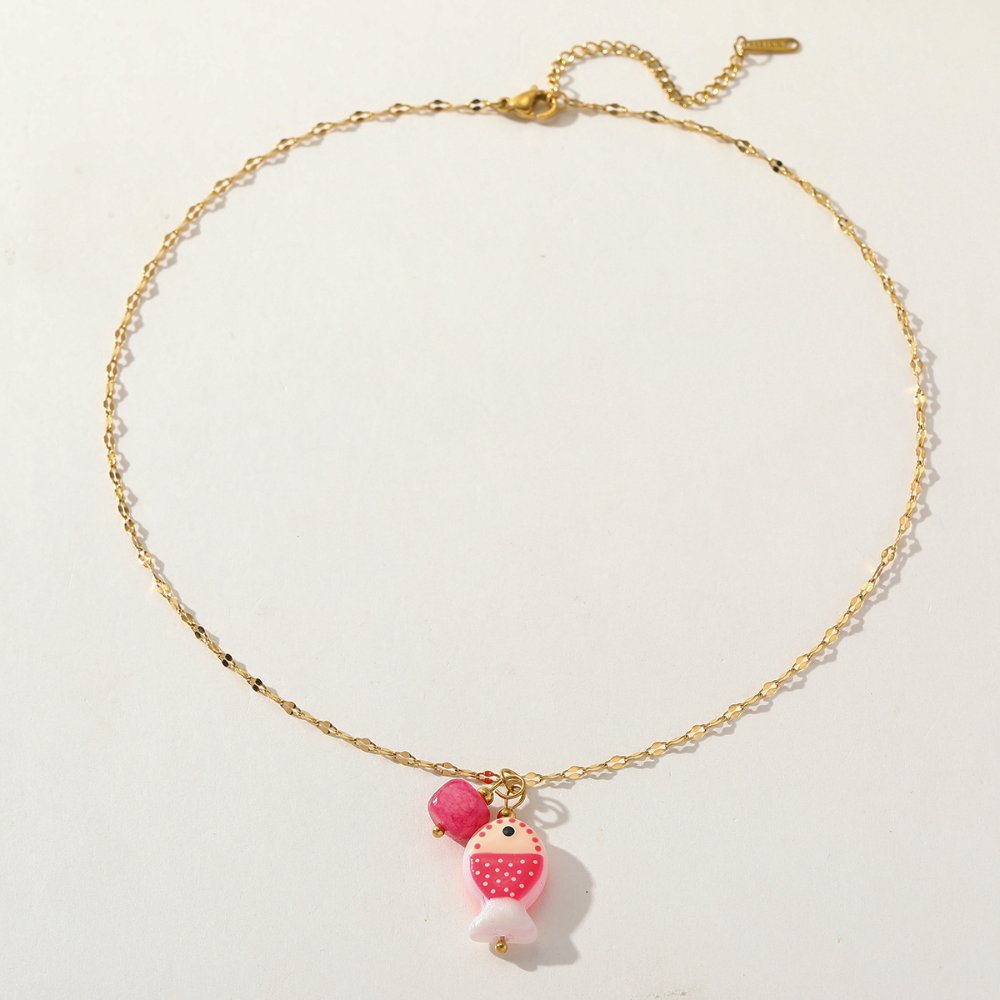 Collar Multidijes Marina Vibes rosa