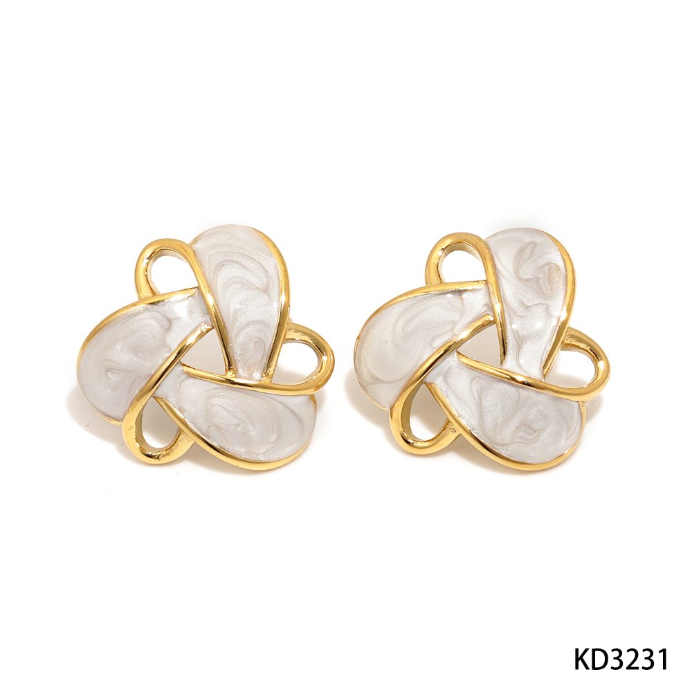 Zarcillos Flor Romántica blanco